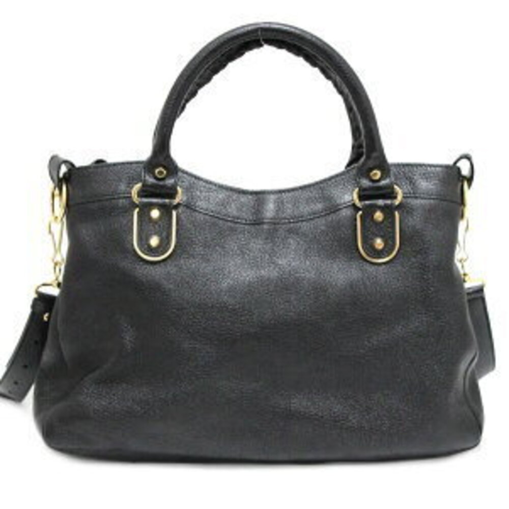 Balenciaga Metallic City Bag Black Leather - Picture 2 of 6